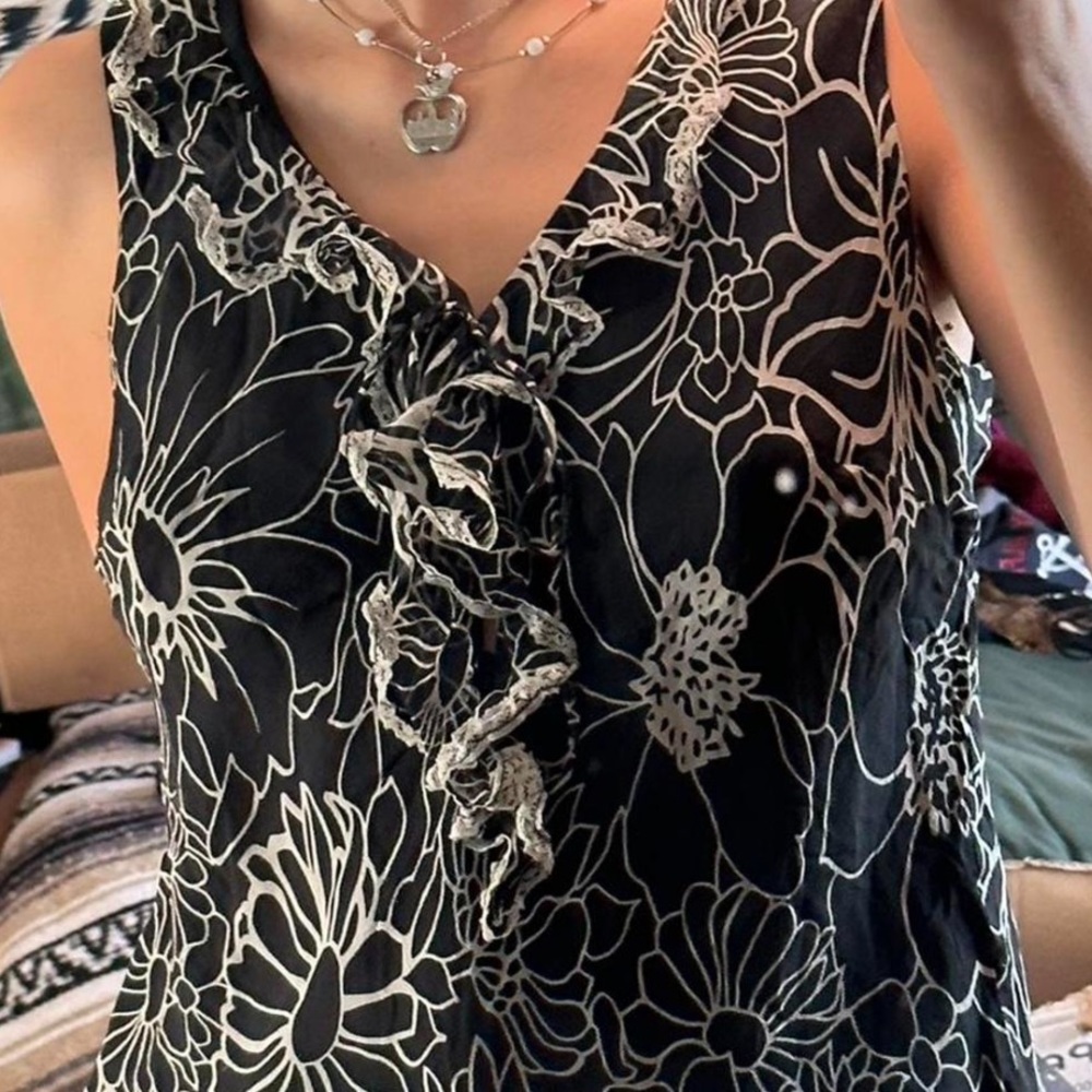 flowy floral blouse